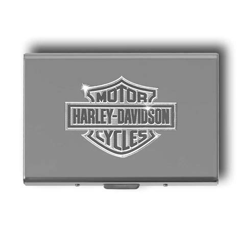 harley davidson logo business card holder metal